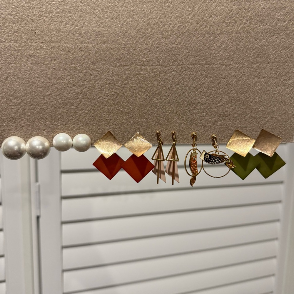 Colorful Clip on Earrings Set of 6